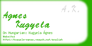 agnes kugyela business card