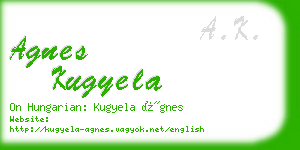 agnes kugyela business card